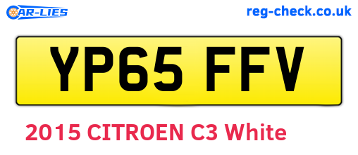 YP65FFV are the vehicle registration plates.