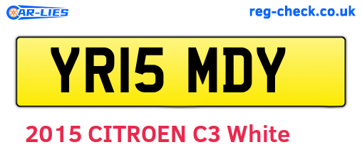 YR15MDY are the vehicle registration plates.