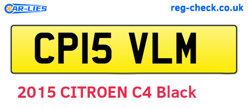 CP15VLM are the vehicle registration plates.