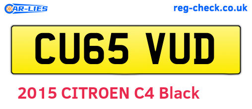 CU65VUD are the vehicle registration plates.