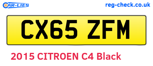 CX65ZFM are the vehicle registration plates.