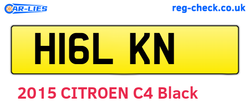 H16LKN are the vehicle registration plates.