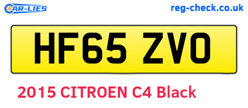 HF65ZVO are the vehicle registration plates.