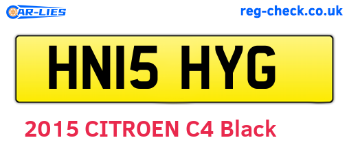 HN15HYG are the vehicle registration plates.