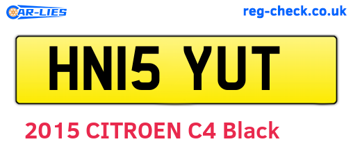HN15YUT are the vehicle registration plates.