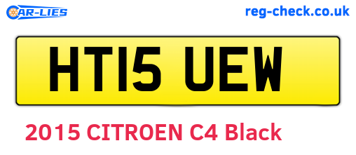 HT15UEW are the vehicle registration plates.