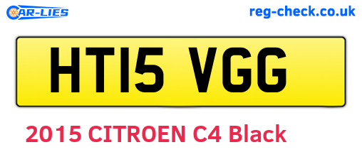 HT15VGG are the vehicle registration plates.