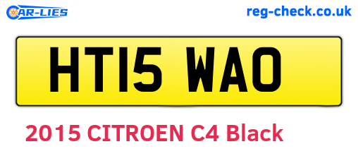 HT15WAO are the vehicle registration plates.