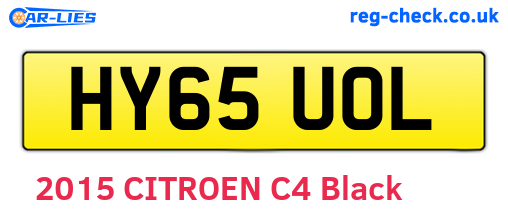 HY65UOL are the vehicle registration plates.