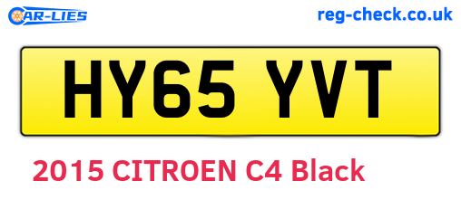 HY65YVT are the vehicle registration plates.