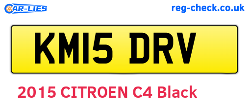 KM15DRV are the vehicle registration plates.