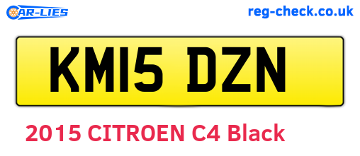 KM15DZN are the vehicle registration plates.