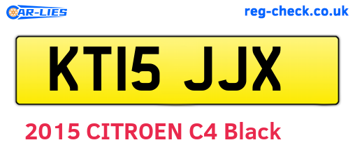 KT15JJX are the vehicle registration plates.