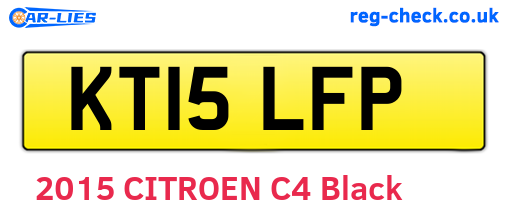 KT15LFP are the vehicle registration plates.