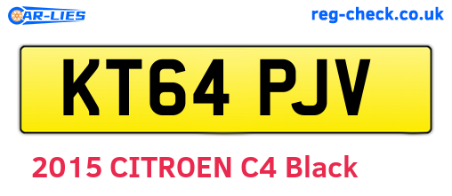 KT64PJV are the vehicle registration plates.