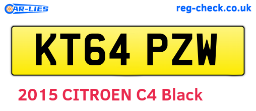 KT64PZW are the vehicle registration plates.