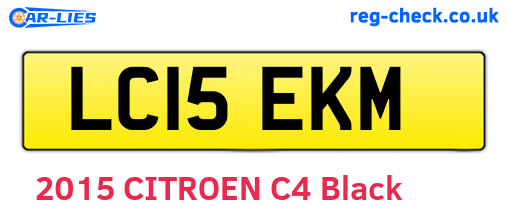 LC15EKM are the vehicle registration plates.