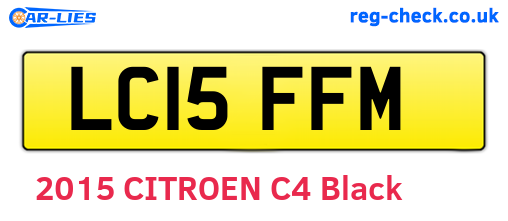 LC15FFM are the vehicle registration plates.