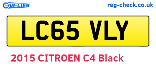 LC65VLY are the vehicle registration plates.