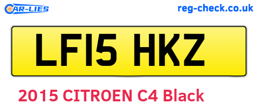 LF15HKZ are the vehicle registration plates.