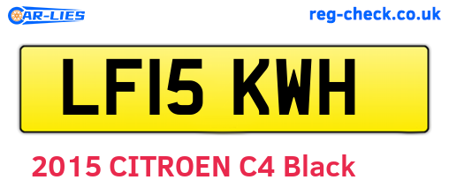LF15KWH are the vehicle registration plates.