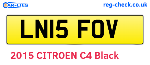 LN15FOV are the vehicle registration plates.
