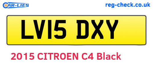 LV15DXY are the vehicle registration plates.