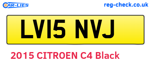LV15NVJ are the vehicle registration plates.