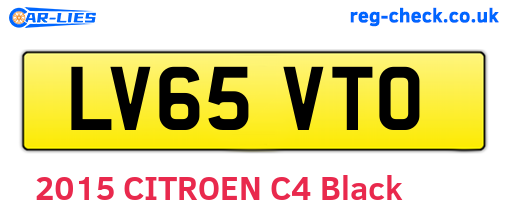 LV65VTO are the vehicle registration plates.