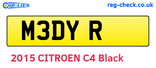 M3DYR are the vehicle registration plates.