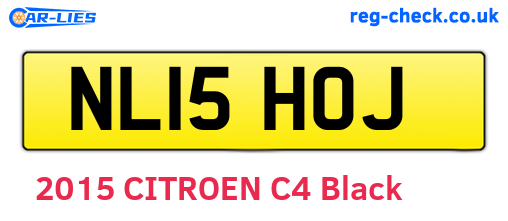 NL15HOJ are the vehicle registration plates.