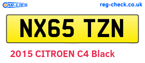 NX65TZN are the vehicle registration plates.