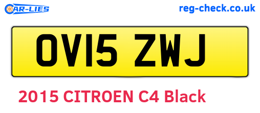 OV15ZWJ are the vehicle registration plates.