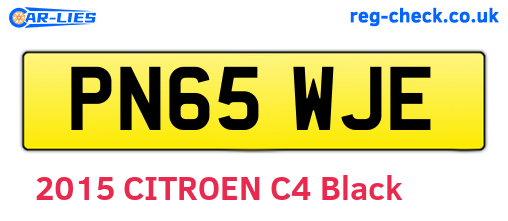 PN65WJE are the vehicle registration plates.