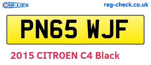 PN65WJF are the vehicle registration plates.