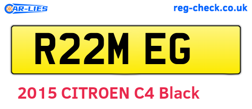 R22MEG are the vehicle registration plates.