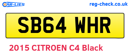 SB64WHR are the vehicle registration plates.