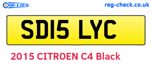 SD15LYC are the vehicle registration plates.