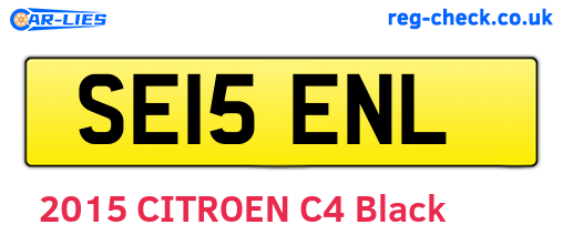 SE15ENL are the vehicle registration plates.