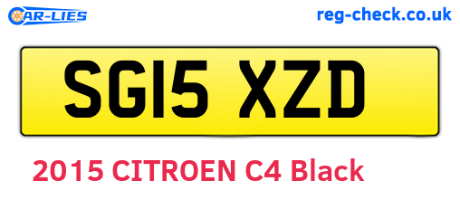 SG15XZD are the vehicle registration plates.