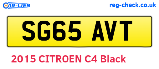 SG65AVT are the vehicle registration plates.