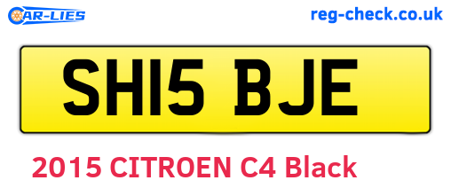 SH15BJE are the vehicle registration plates.