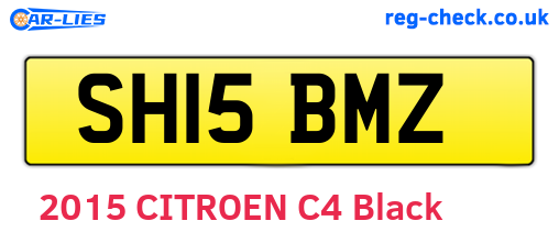 SH15BMZ are the vehicle registration plates.