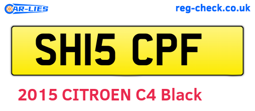 SH15CPF are the vehicle registration plates.