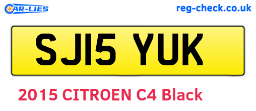 SJ15YUK are the vehicle registration plates.