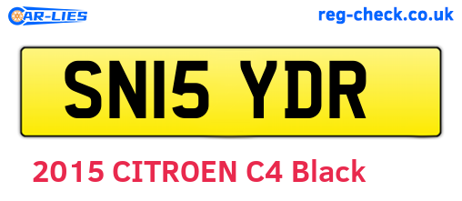 SN15YDR are the vehicle registration plates.