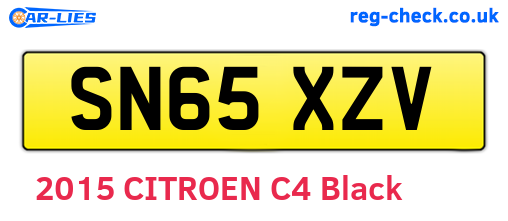 SN65XZV are the vehicle registration plates.