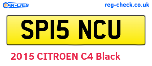 SP15NCU are the vehicle registration plates.