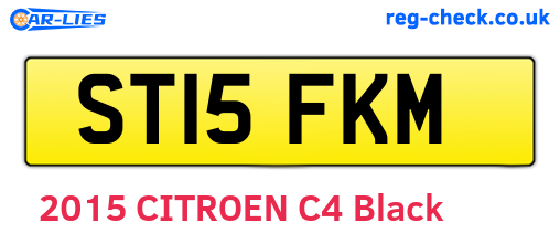 ST15FKM are the vehicle registration plates.