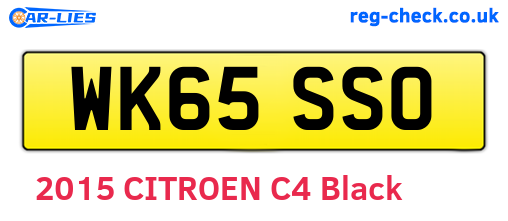 WK65SSO are the vehicle registration plates.